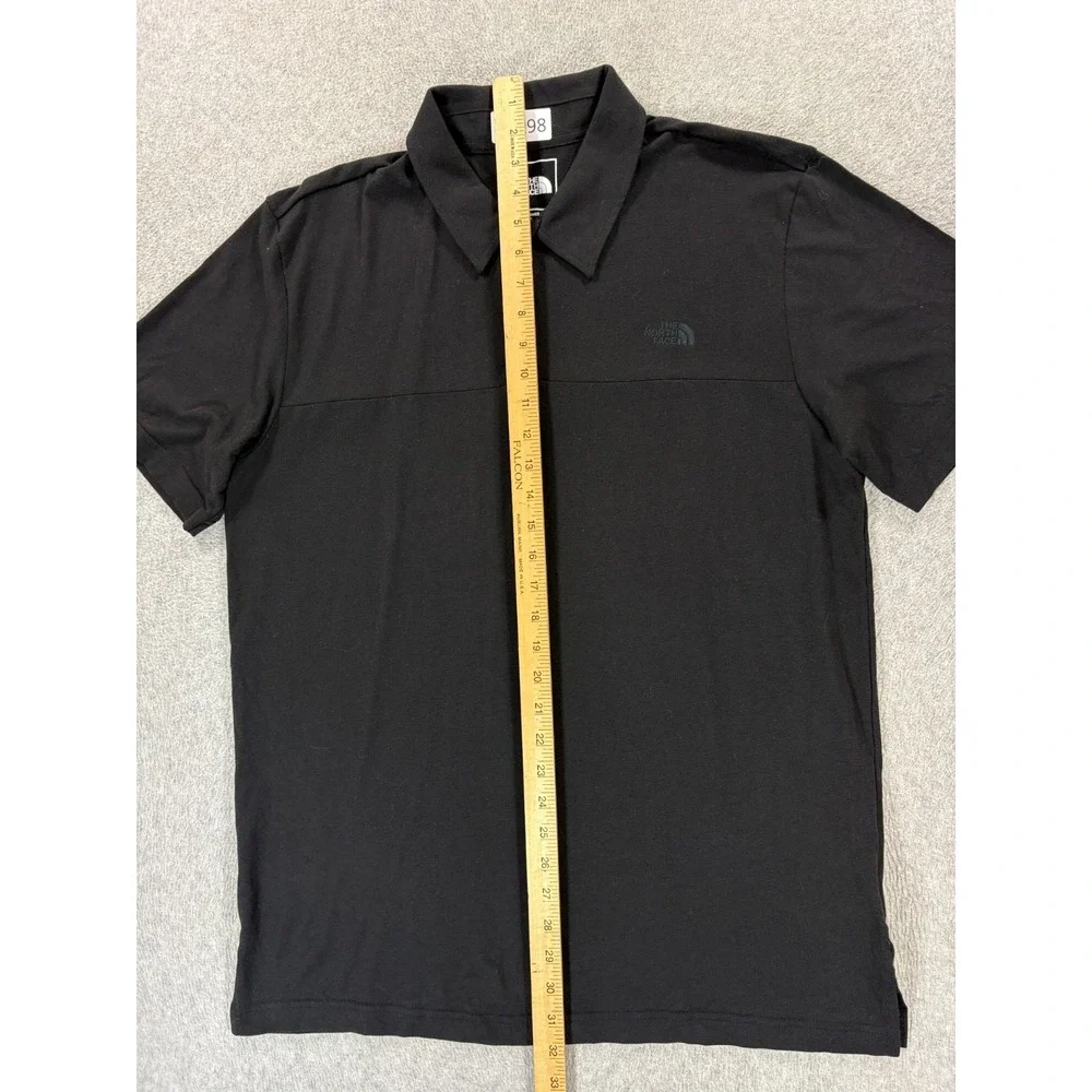 The North Face Cotton Blend Short Sleeve Polo Shirt (Men's Medium) Black